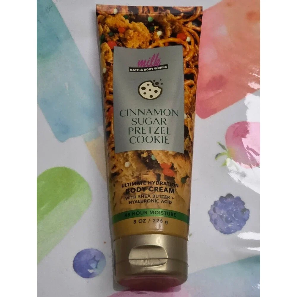 Bath & Body Works Cinnamon Sugar Pretzel Cookie Body Cream 8oz New Ultra RARE